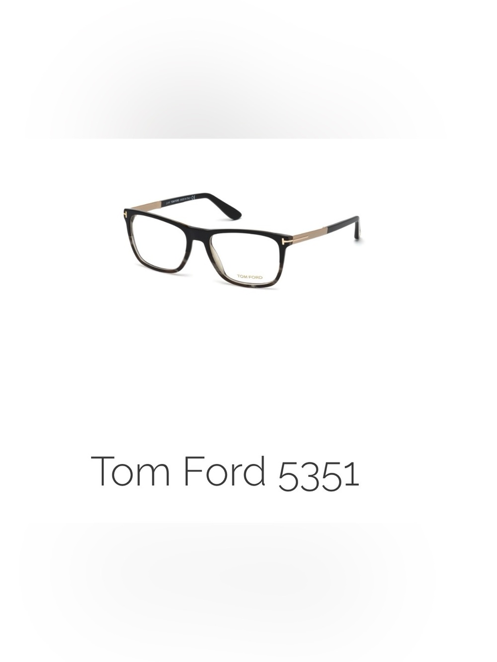 Tom Ford Black and Tortoise Rimmed Rectangular Glasses
